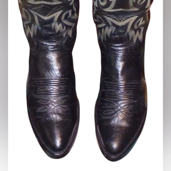 Vintage Justin Mens Leather Cowboy Boots Style 9036 Size 9D Made in U.S.A. - Picture 5 of 9